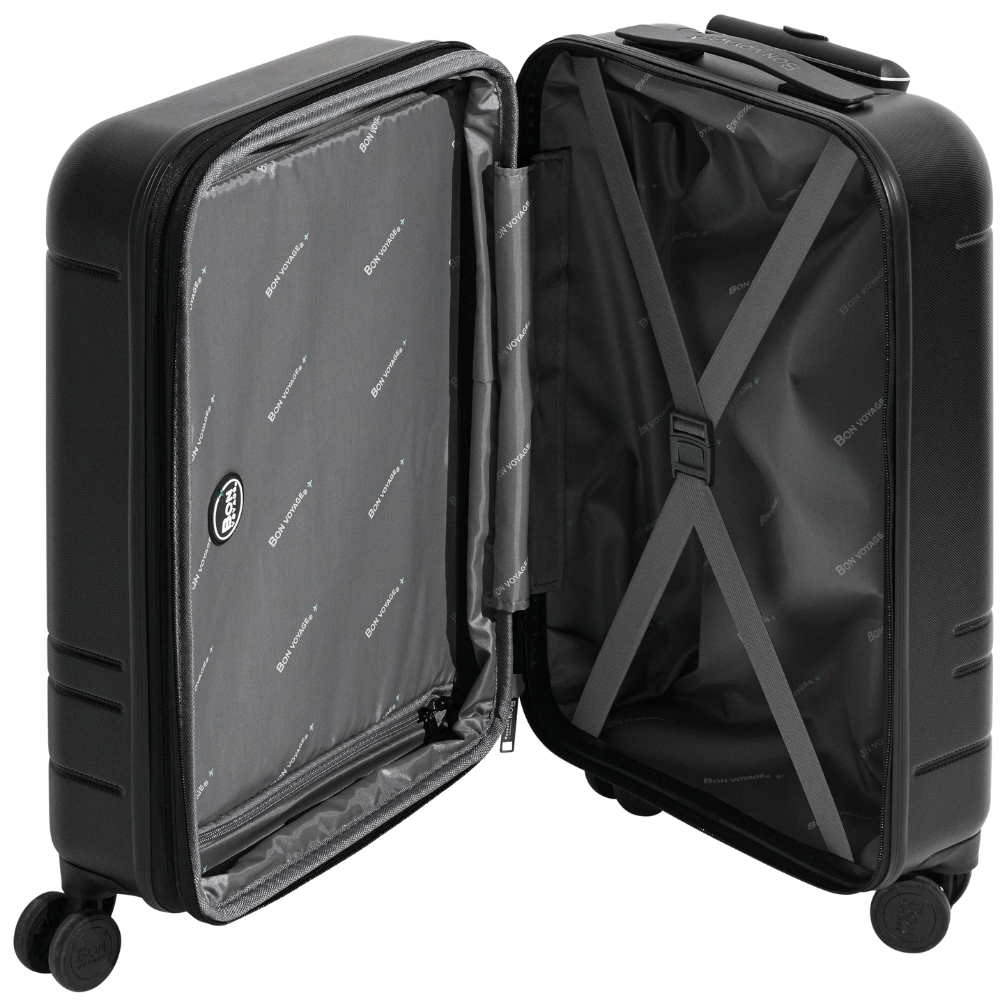Bon Voyage Aero Collection 3-Piece Luggage Set (Black, 20", 24", 28")