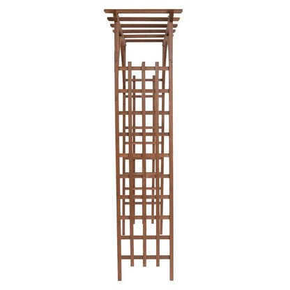 EasingRoom Outdoor Wooden Garden Arbor for Climbing Plants - Dark Brown