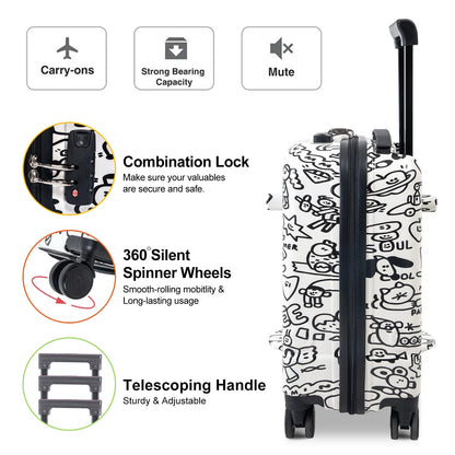 Fridtrip 22 inch Children's Ride On Luggage with Safety Belt DIY Paint ColorWaterproof Luggage Spinner wheels with Luggage Cover