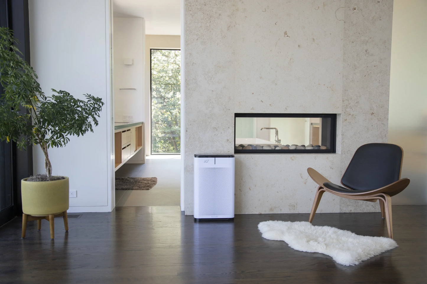 Brondell P700BB-W Pro Air Purifier Clean Air Filter With Aurabeat AG+ Technology for Bedroom, Home Office, Reduces Odor from Smoke and Pets, Includes Filters, 1655 Square Feet, White