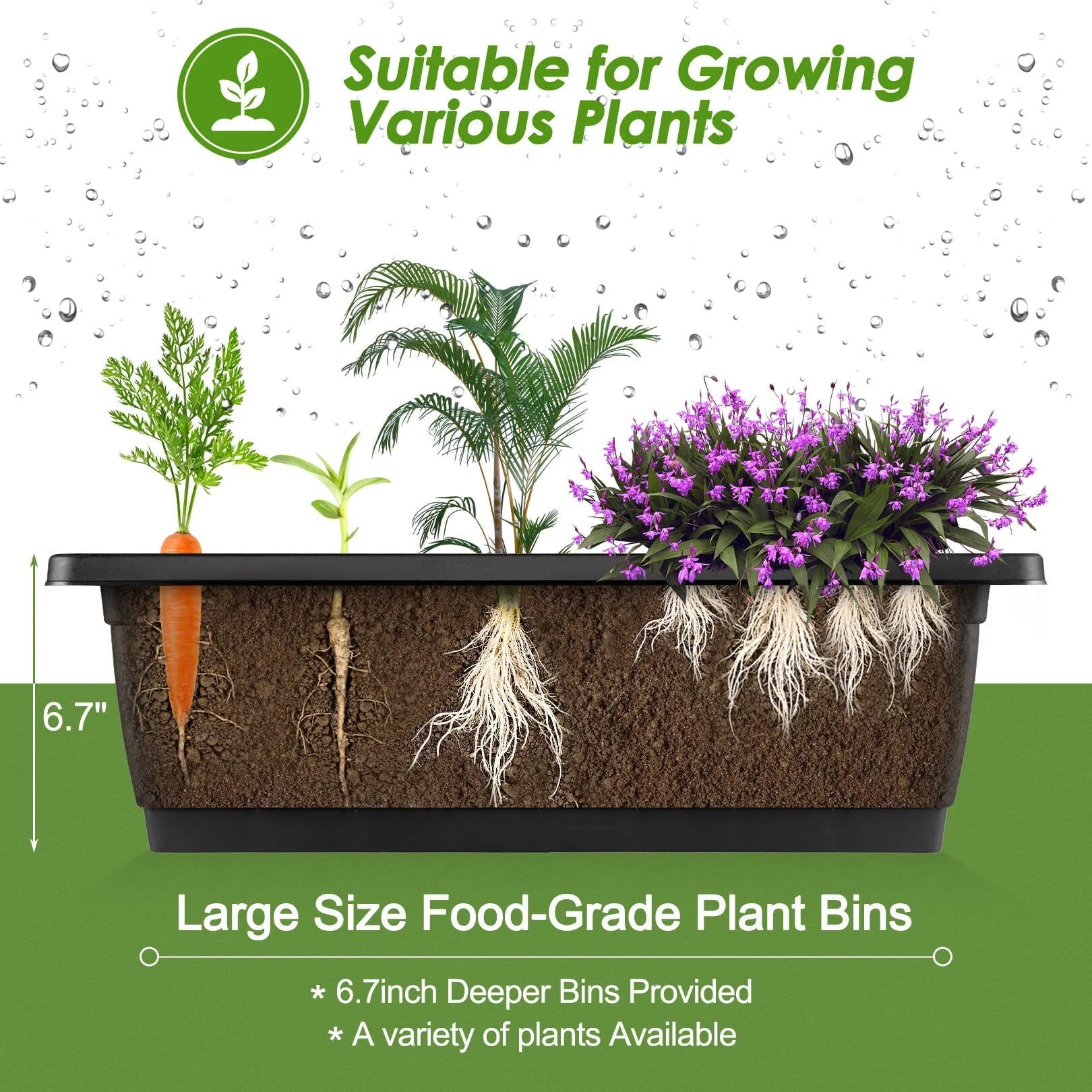 SEJOV 4 ft Vertical Garden 5-Tier Raised Garden Bed Planter Box for Patio Balcony Flower Herb Freestanding Garden Planter - 26 in× 22.75 in× 44.75 in