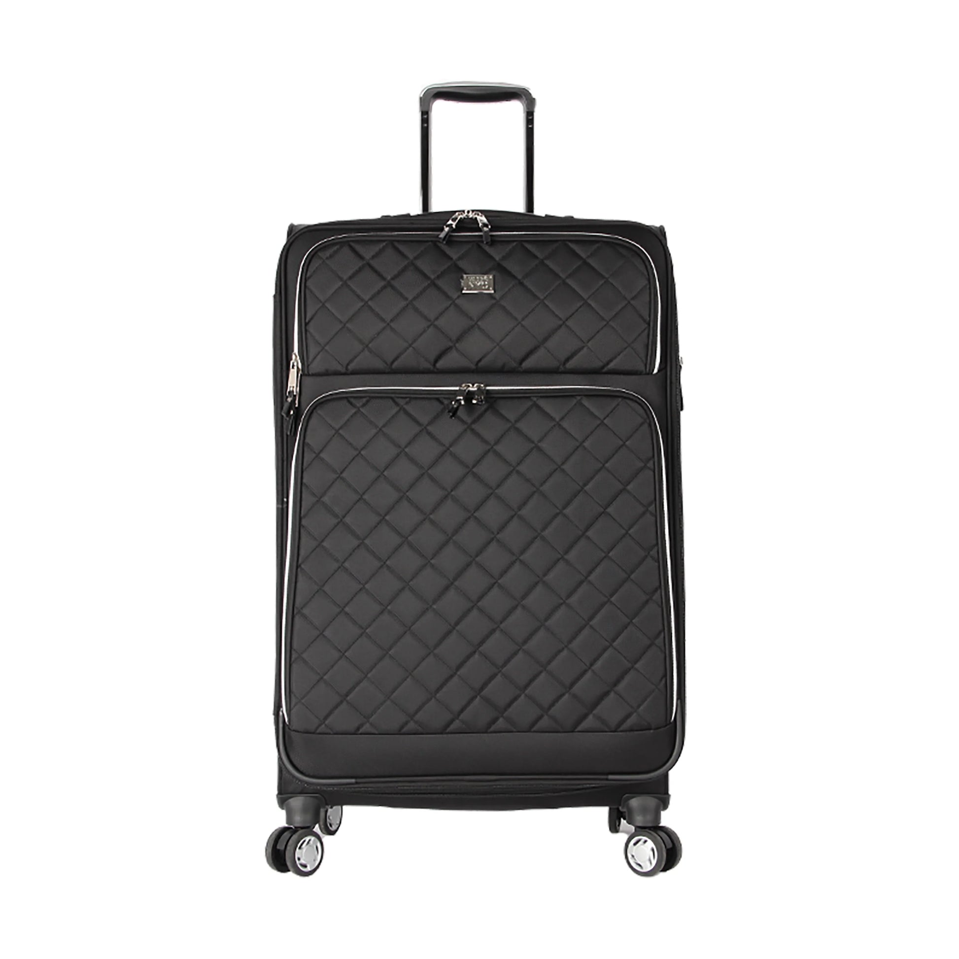 MADDEN NYC, Aesthetic Soft Side 28" Expandable Checked Luggage, Black