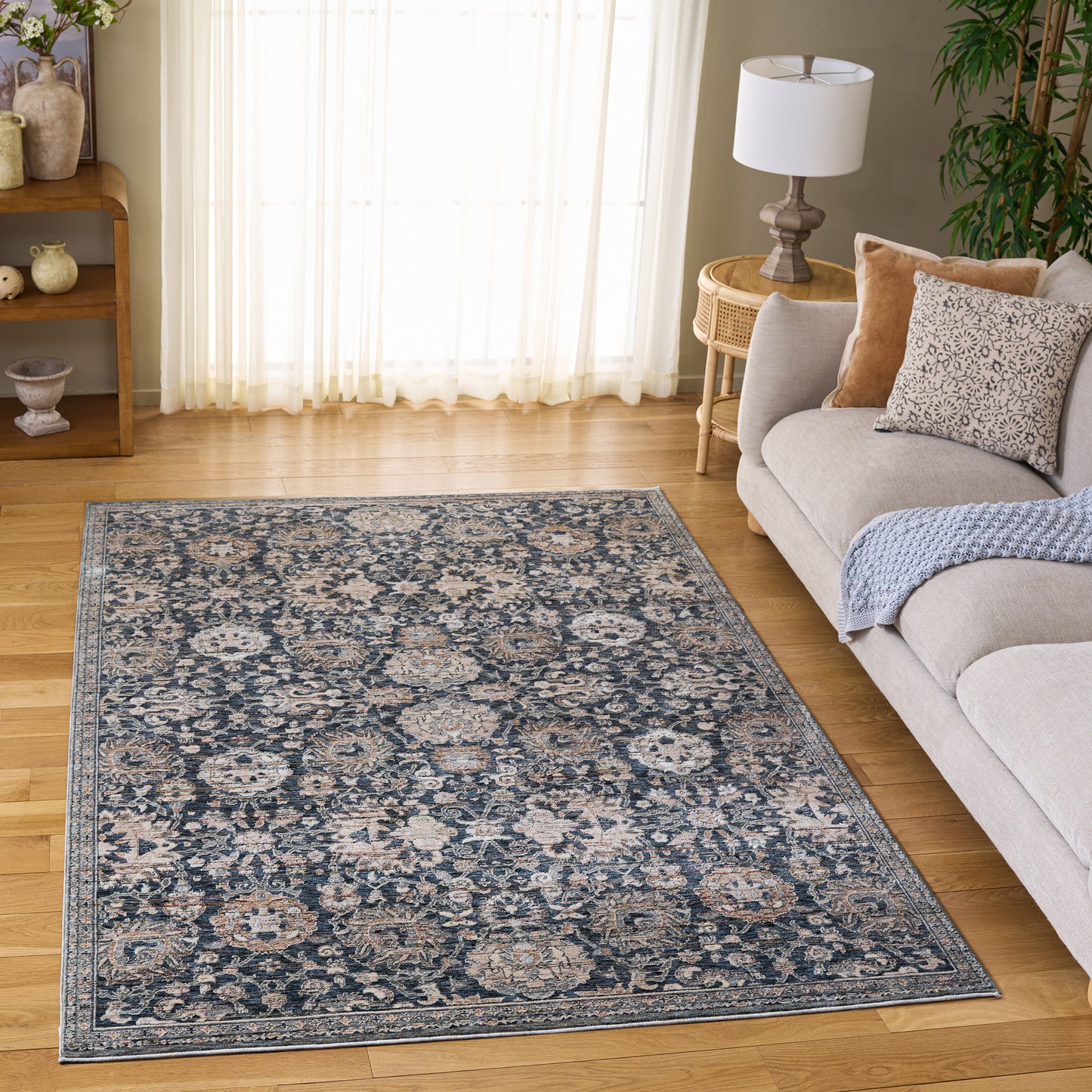 Safavieh Sutton Area Rug, Navy Brown, 5’ x 8’