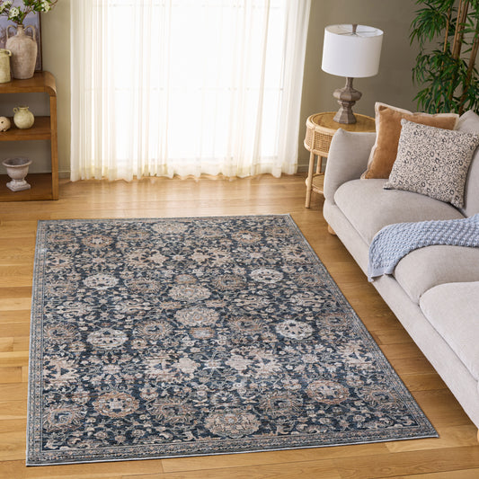 Safavieh Sutton Area Rug, Navy Brown, 5’ x 8’