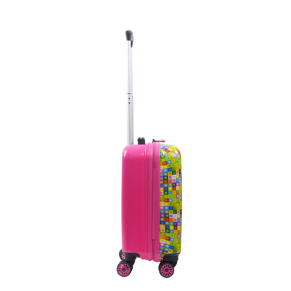 LEGO 18 Inch Kids Rolling Luggage, Play Date Hardshell Carry On Suitcase with Spinner Wheels, Multi