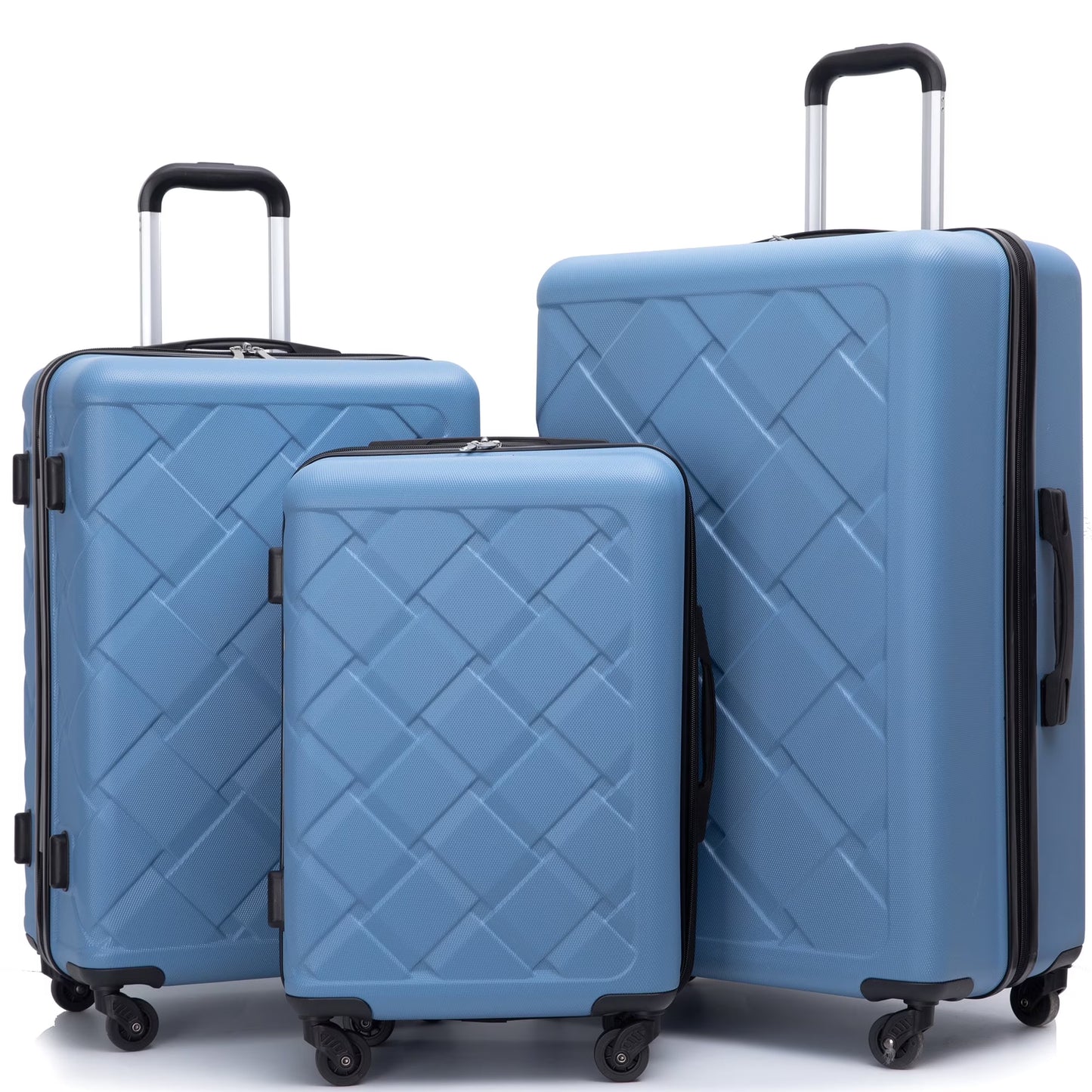 Luggage Sets Hardside 3 Piece, Hardshell Suitcase with Lightweight Durable Spinner Wheels,Black