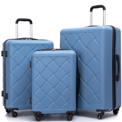 Luggage Sets Hardside 3 Piece, Hardshell Suitcase with Lightweight Durable Spinner Wheels,Black