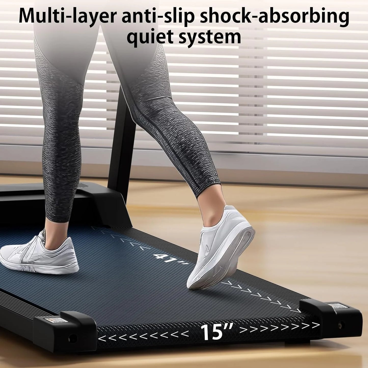 300 lbs Portable Folding Treadmill, 3.0 HP Foldable Compact Treadmill for Home Office, Walking Running Treadmill with LED Display for Exercise