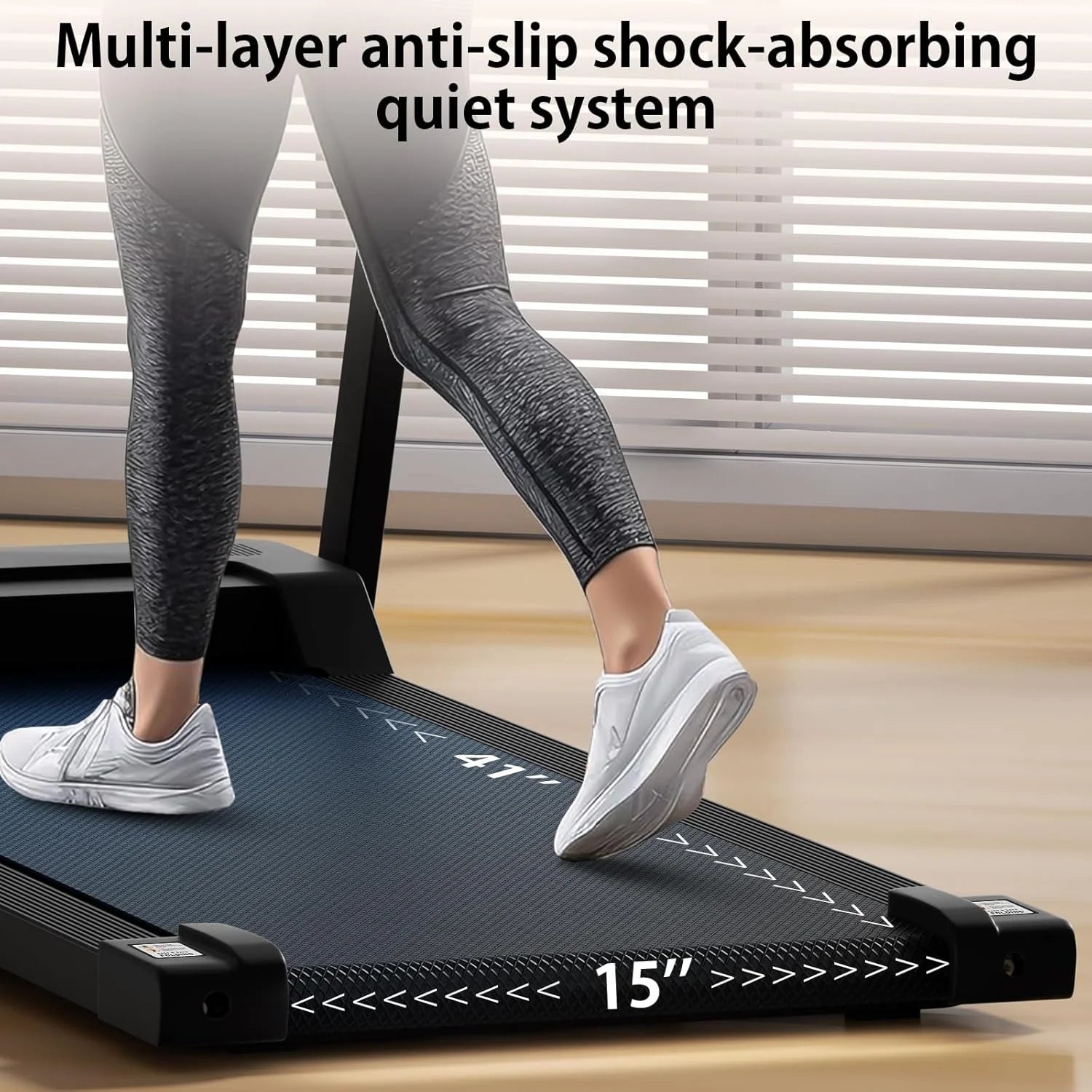 300 lbs Portable Folding Treadmill, 3.0 HP Foldable Compact Treadmill for Home Office, Walking Running Treadmill with LED Display for Exercise