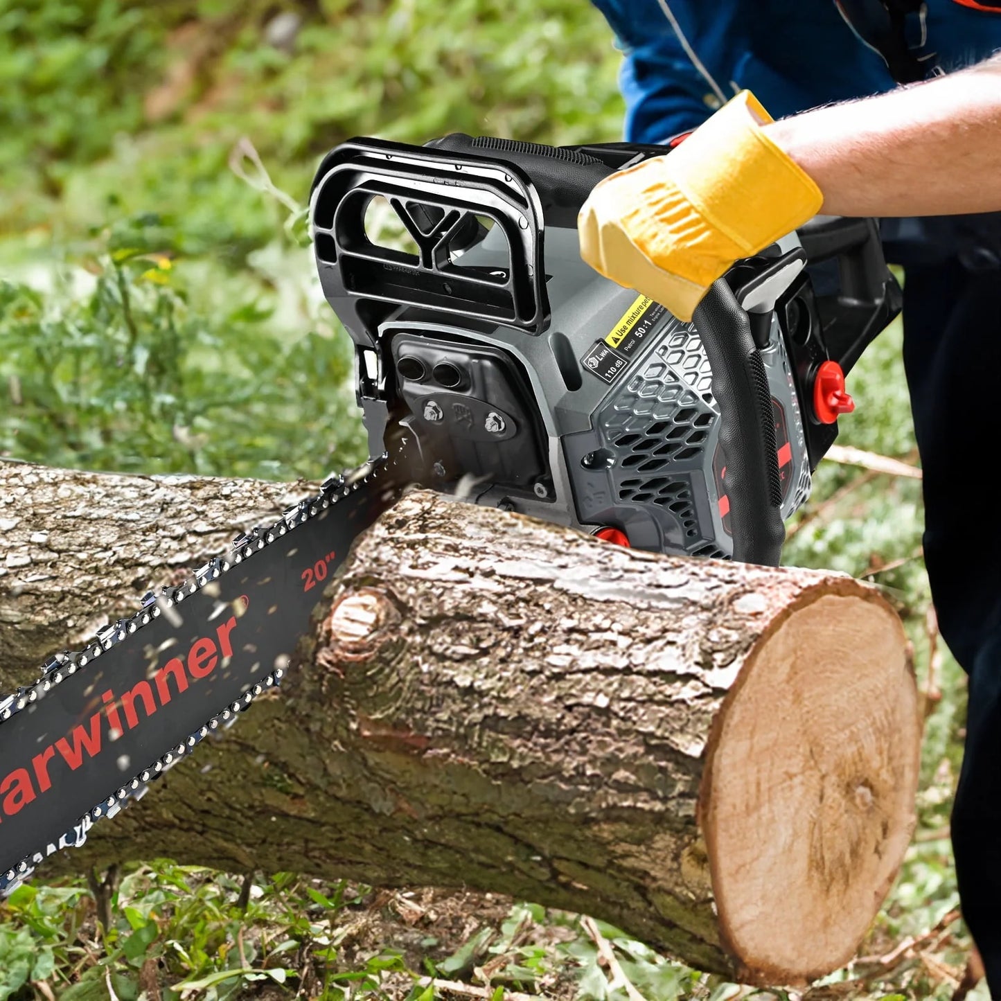 Garwinner Chainsaw Gas Powered 20in. 62CC 2-Stroke Gasoline Chainsaw for Trees/Farm/Garden 6220G