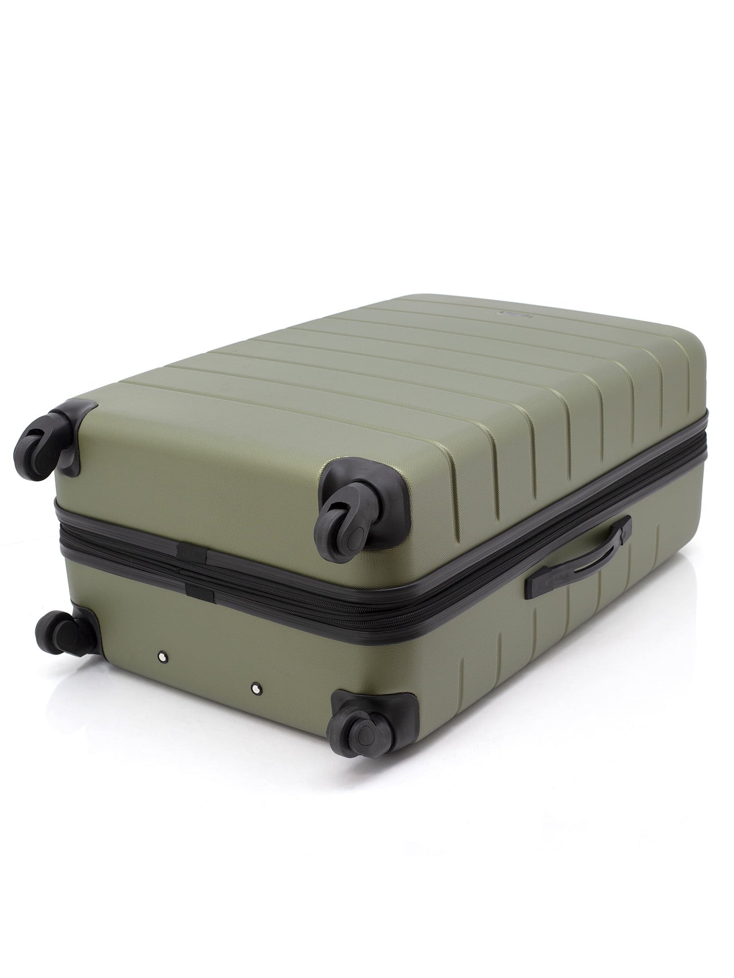 Wrangler 3 Piece Luggage Set with Cup Holder and USB Port, Olive Green