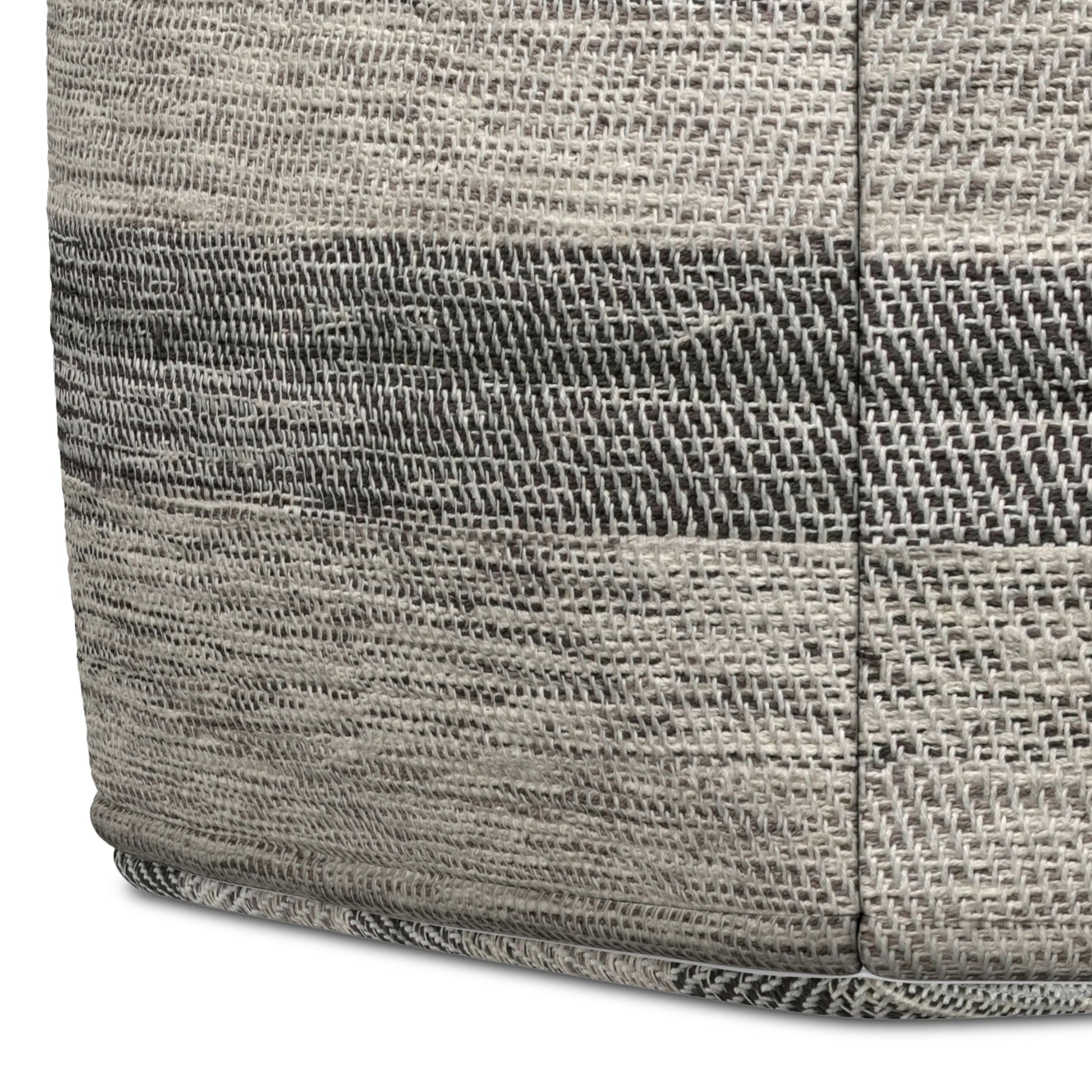 Clay Boho Square Pouf in Grey Melange Cotton
