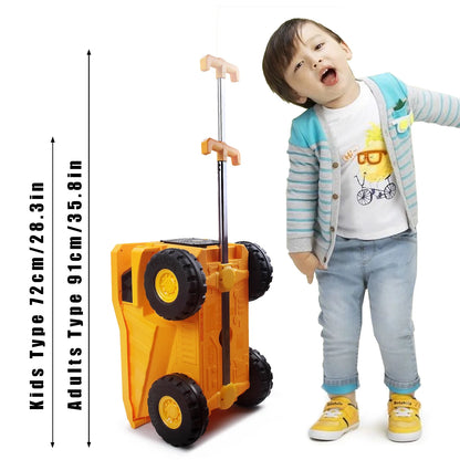 HURZMORO Unisex Suitcase Kids Travel Luggage, Yellow