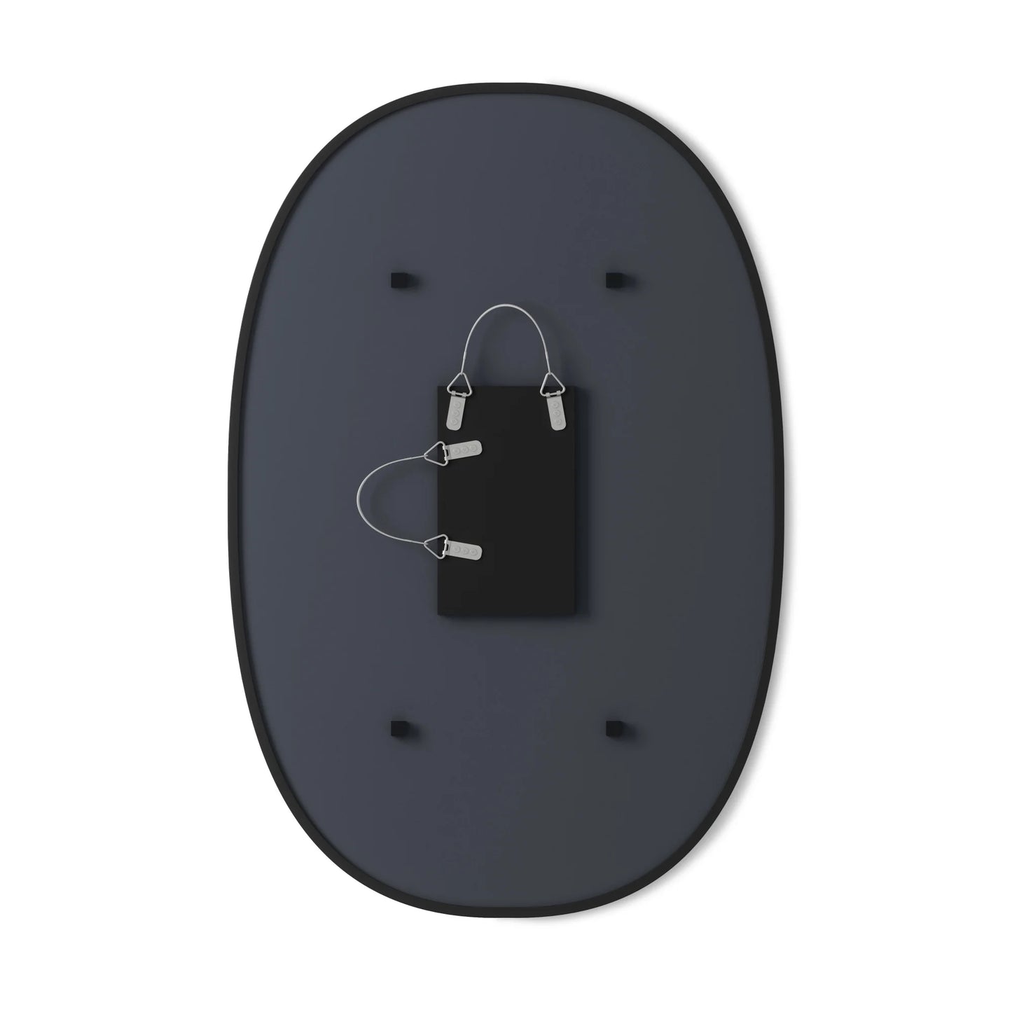 Umbra Hub Oval 24x36" Wall Mirror Black
