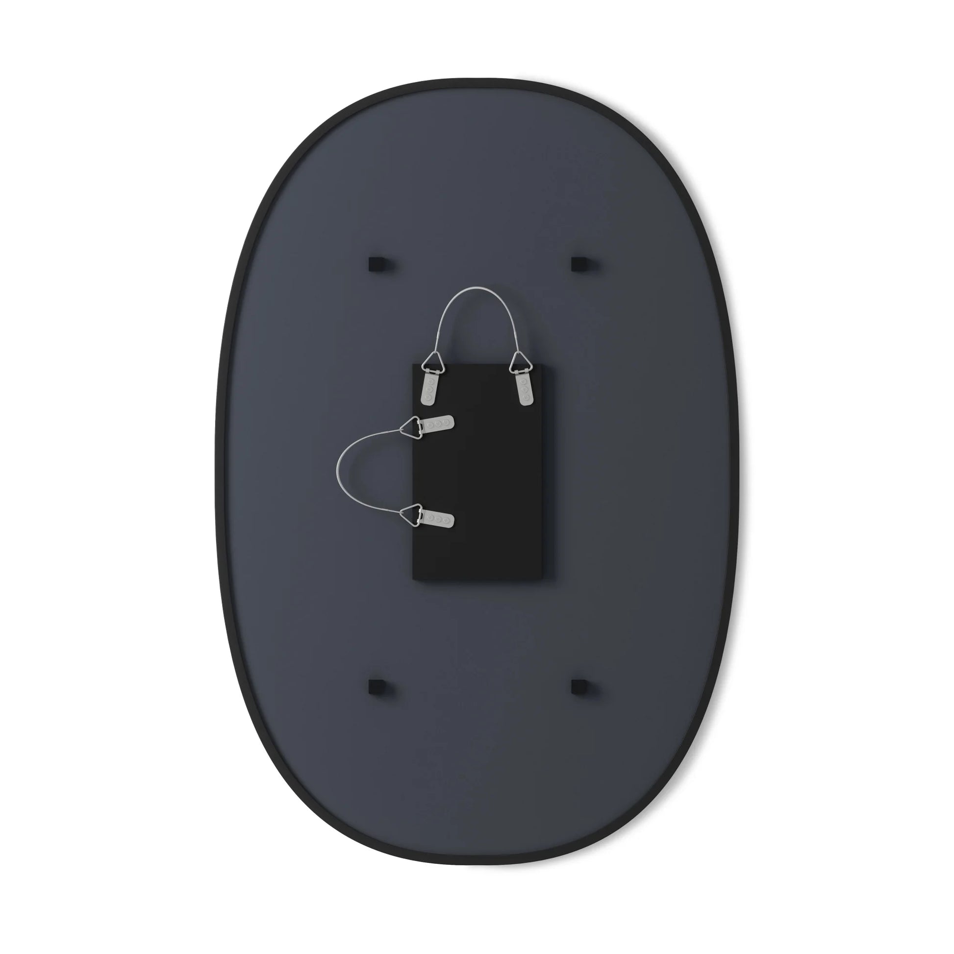 Umbra Hub Oval 24x36" Wall Mirror Black
