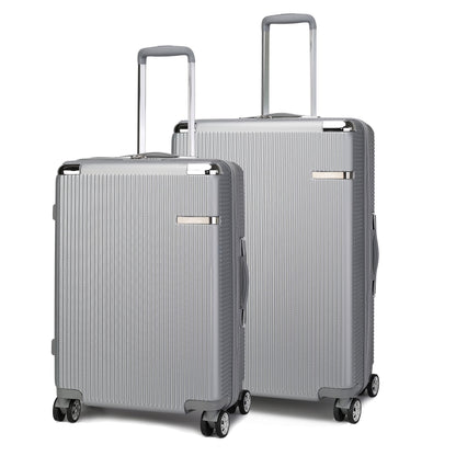 MKF Collection Felicity Extra Large & Large Hardside Luggage 2 pcs, Luxurious Travel Suitcase by Mia K - Rose Gold