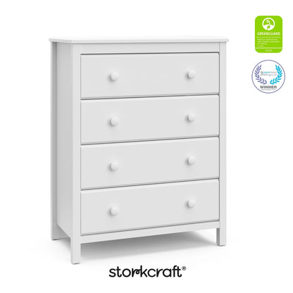 Storkcraft Alpine 4 Drawer Nursery Dresser, White