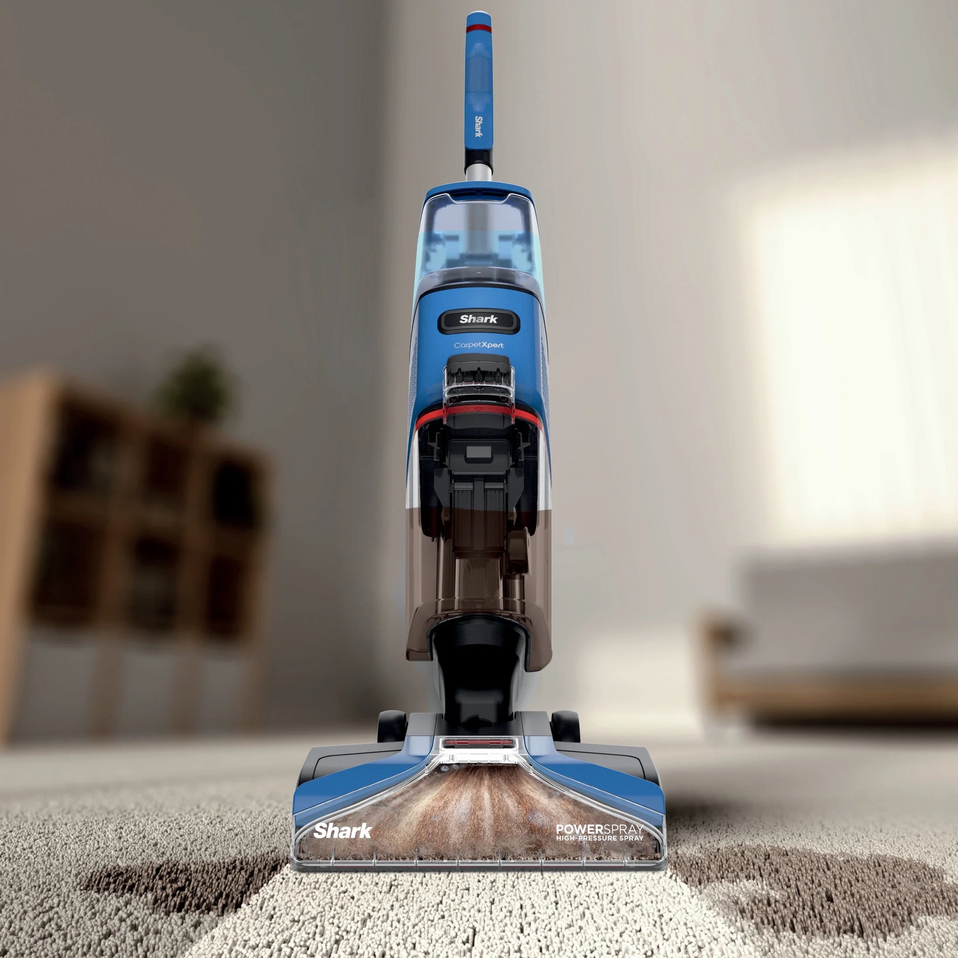 Shark CarpetXpert Upright Carpet & Area Rug Cleaner, Perfect for Pets, Lightweight & Powerful, Dirt, Grime, & Odor Removal, Carpet Shampooer, Cleaning Solution, Blue, EX121BRN