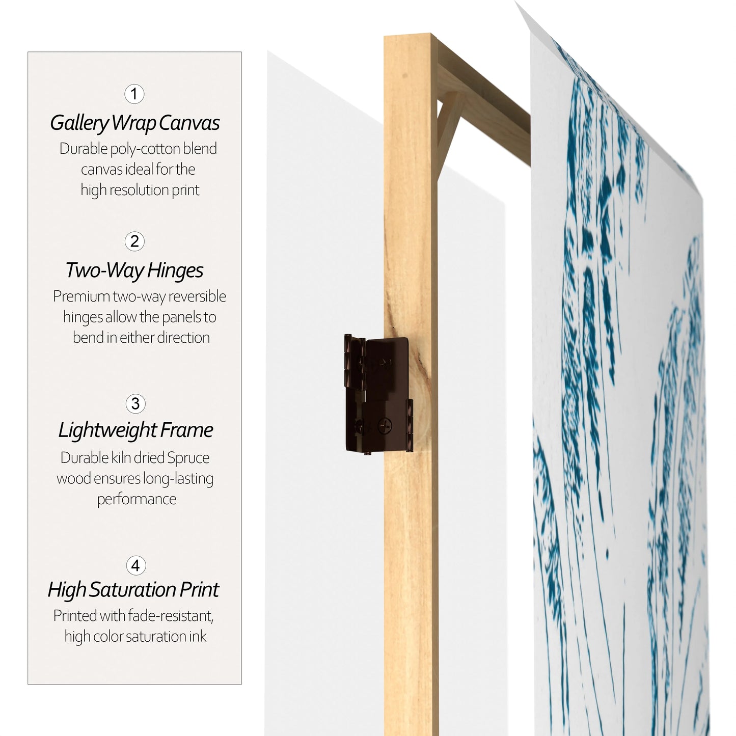 Handmade Spring Morning 5.25-foot Tall Canvas Room Divider (China)