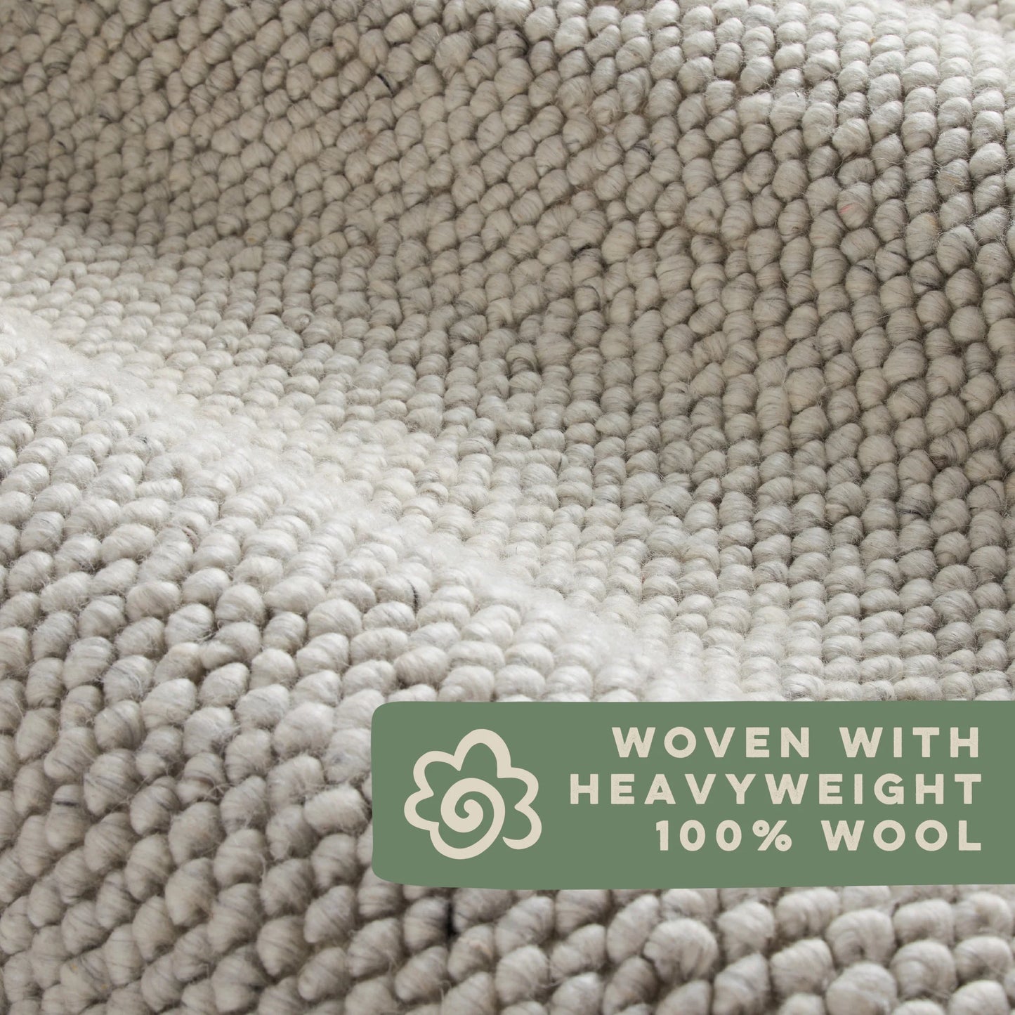 TOWN & COUNTRY TERRA Olea Bubble Texture Handcrafted 100% Wool Area Rug, Beige, 5'x7°