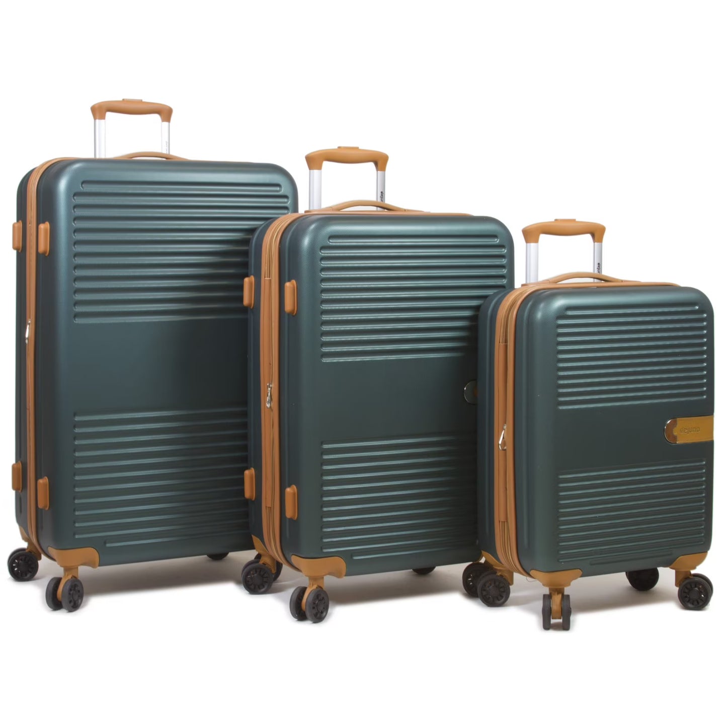 Dejuno Garland Hardside 3-Piece Spinner Luggage Set With USB Port - Burgundy
