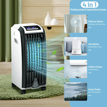 Gymax Portable Cooler Fan Air Evaporative with Remote Control Casters Home Office