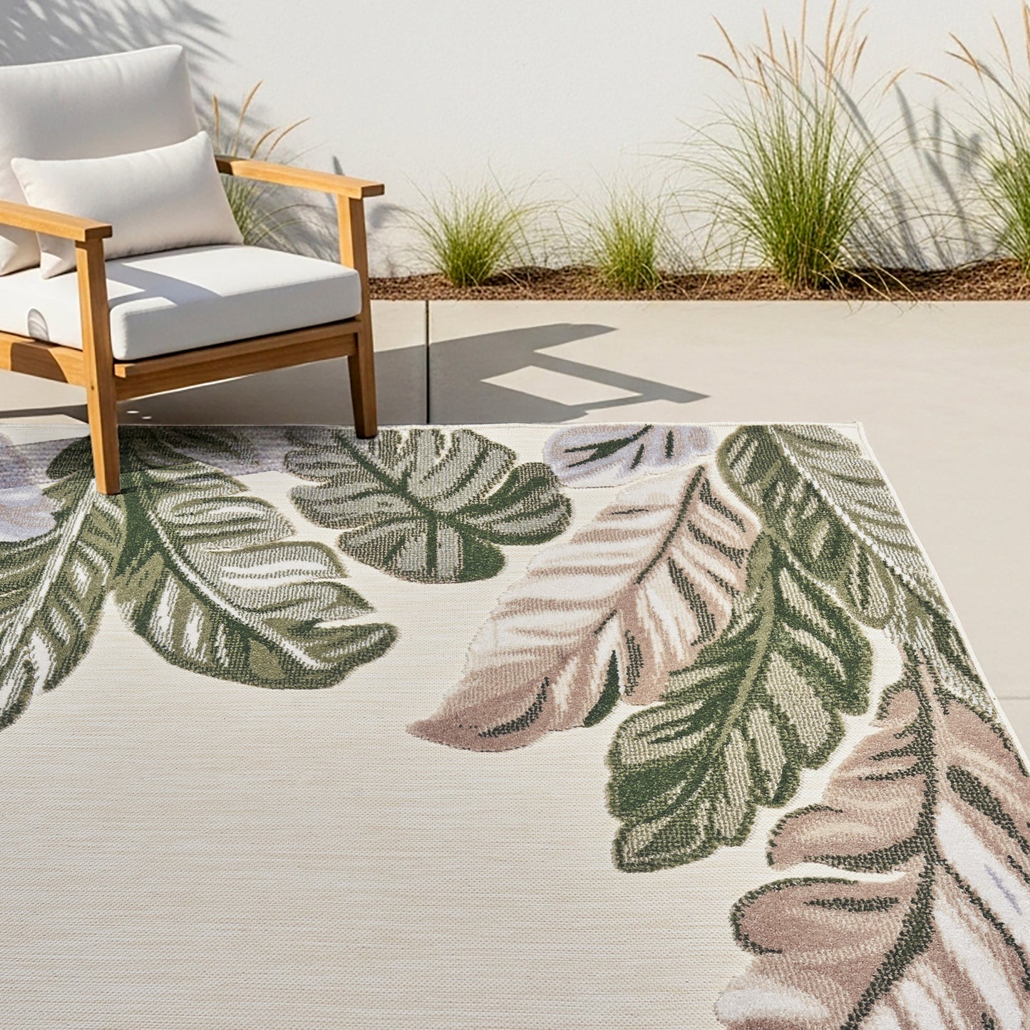 Laguna Indoor/Outdoor Area Rug, Molokai Ivory, 6’6” x 9’6”