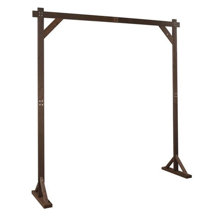 Dark Brown Decorative Garden Arch - Heavy-Duty Fir & Rustproof Iron for Climbing Plants, Roses - 84.6" Tall Outdoor Arch for Backyards, Garden Entries