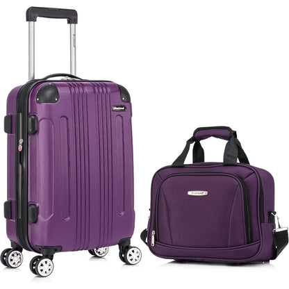 ROCKLAND London Hardside Spinner Wheel Luggage, Carry-On 20-Inch and Tote 14-Inch