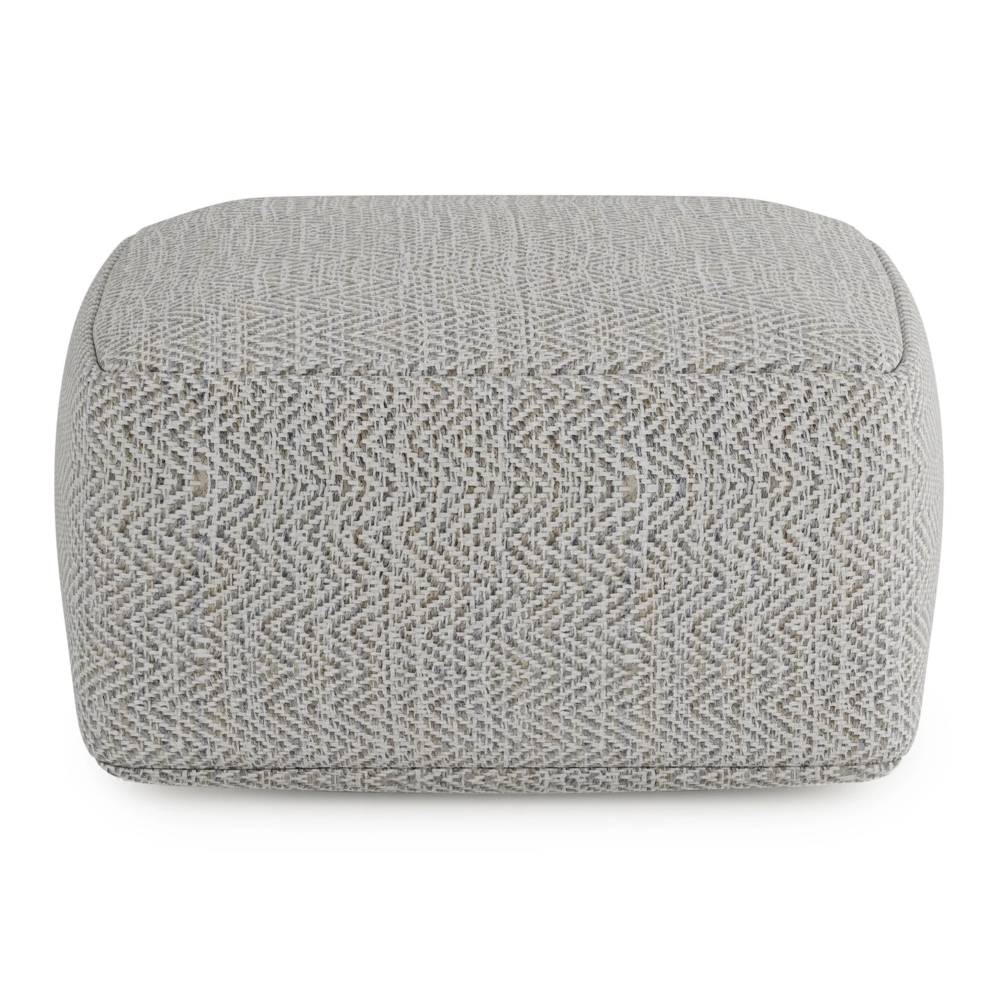 WyndenHall Terri Square Pouf Patterned Grey Melange Casual,Transitional