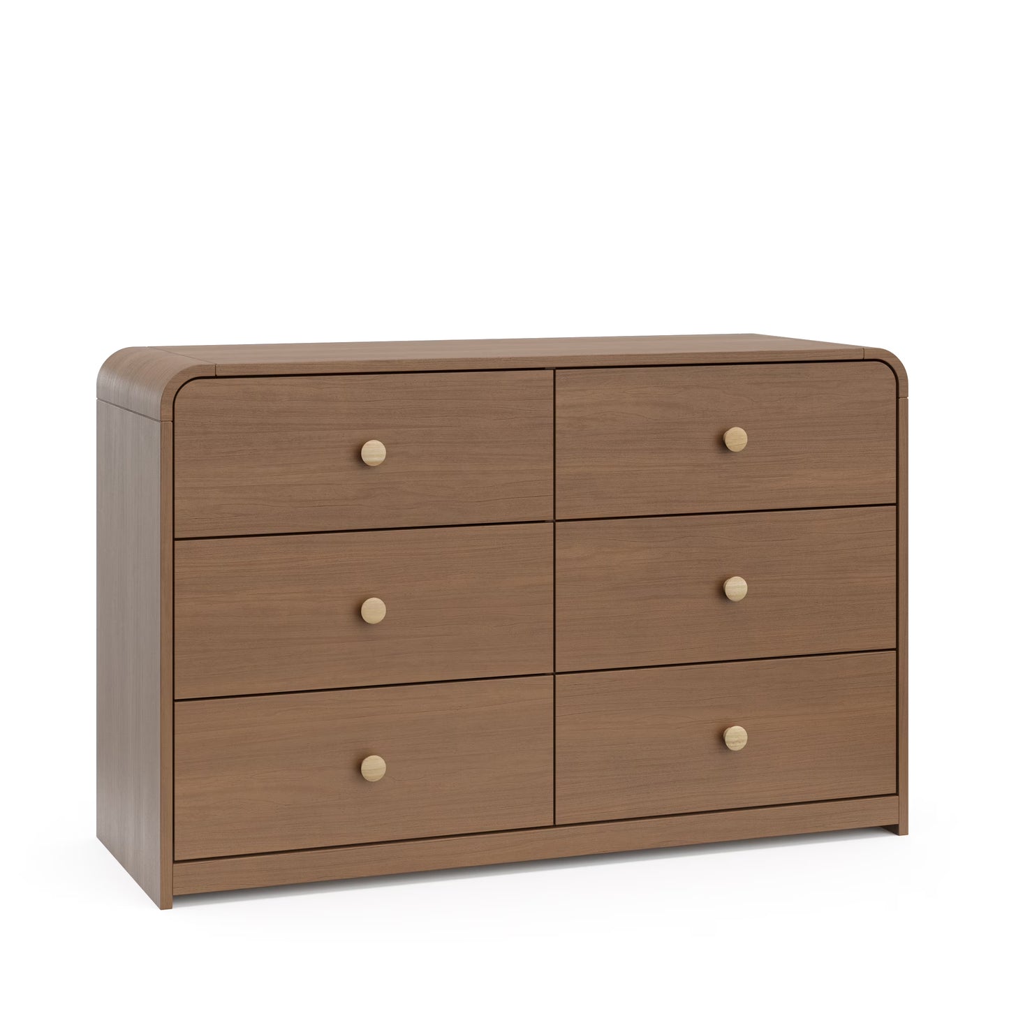 Storkcraft Santos 6 Drawer Nursery Double Dresser, White
