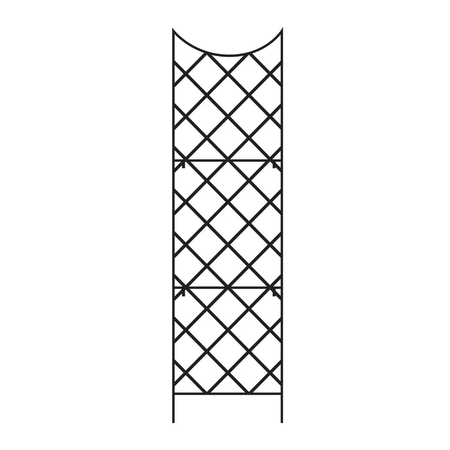 Panacea 89655 Giant Metal Trellis for Climbing Plants, Outdoor Garden Obelisk, Black, 108"H