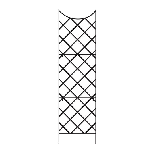 Panacea 89655 Giant Metal Trellis for Climbing Plants, Outdoor Garden Obelisk, Black, 108"H