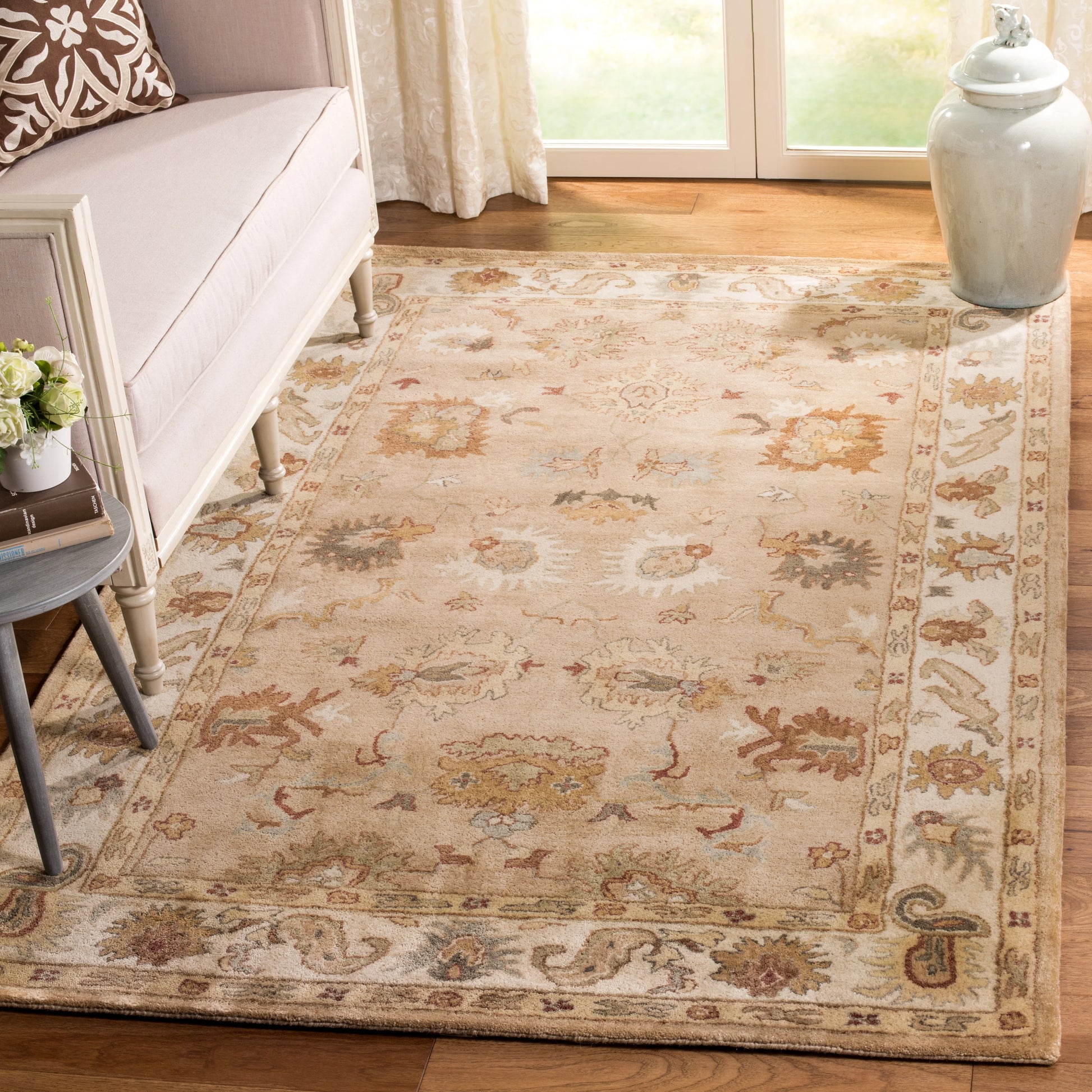 SAFAVIEH Bergama Bradford Oriental Wool Area Rug, Taupe/Ivory, 8' x 10'