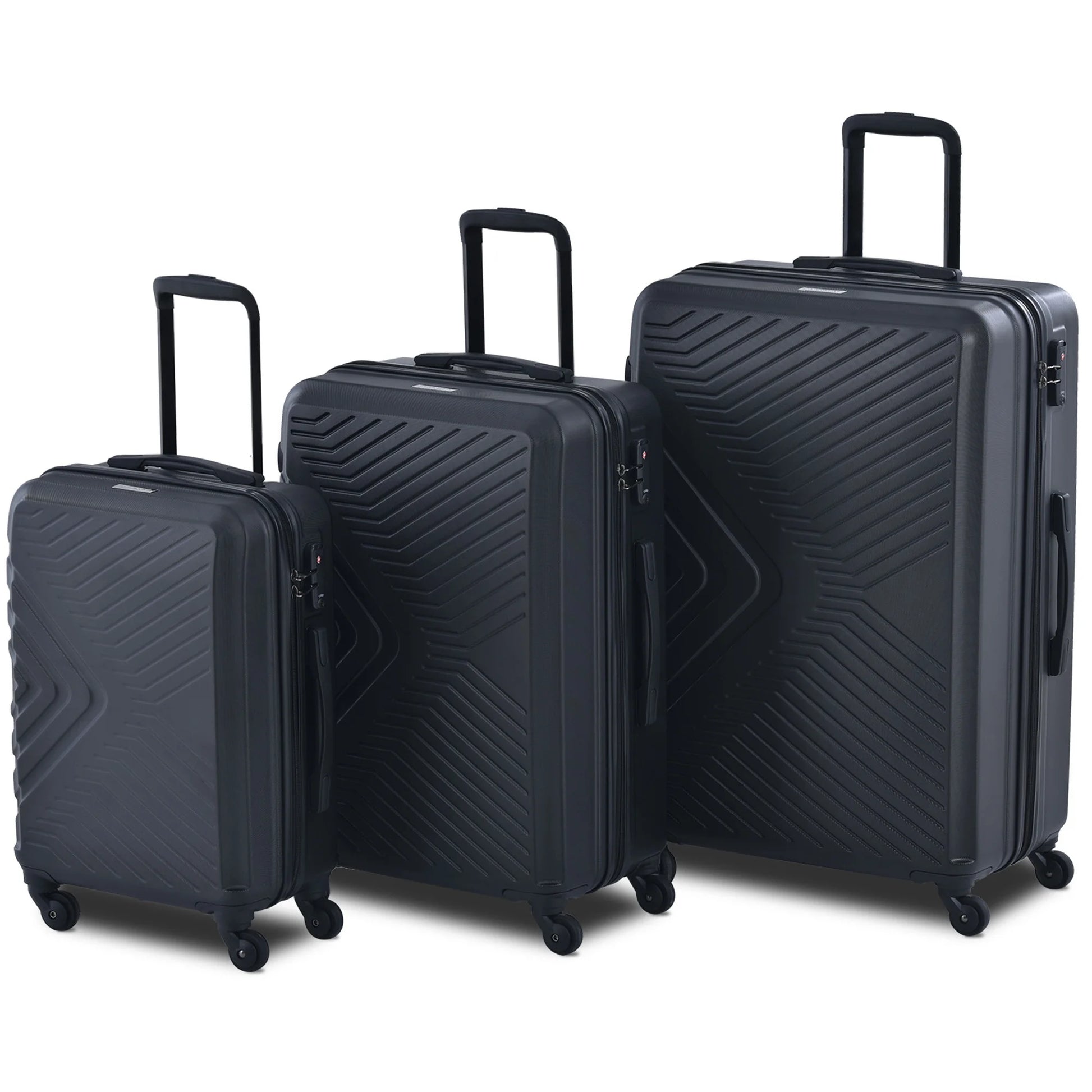 3 Piece Navy Luggage Travel Set, 20" 24" 28" Carry on Luggage with Spinner Wheels, Lightweight Hard Case Luggage Travel Suitcase Christmas Gifts for Business Trip Holiday Travel Cruise