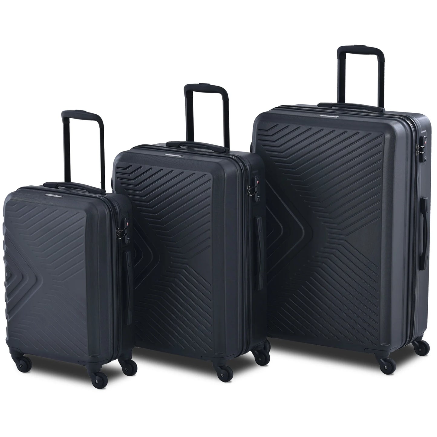 3 Piece Blue Luggage Travel Set, 20" 24" 28" Carry on Luggage with Spinner Wheels, Lightweight Hard Case Luggage Travel Suitcase Christmas Gifts for Business Trip Holiday Travel Cruise