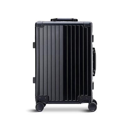 HDUTNGISN 14"x7.8°x19.6" Aluminum Carry-On Luggage Airline Approved,Zipperless Hard Shell with Spinner Wheels (20"Black)