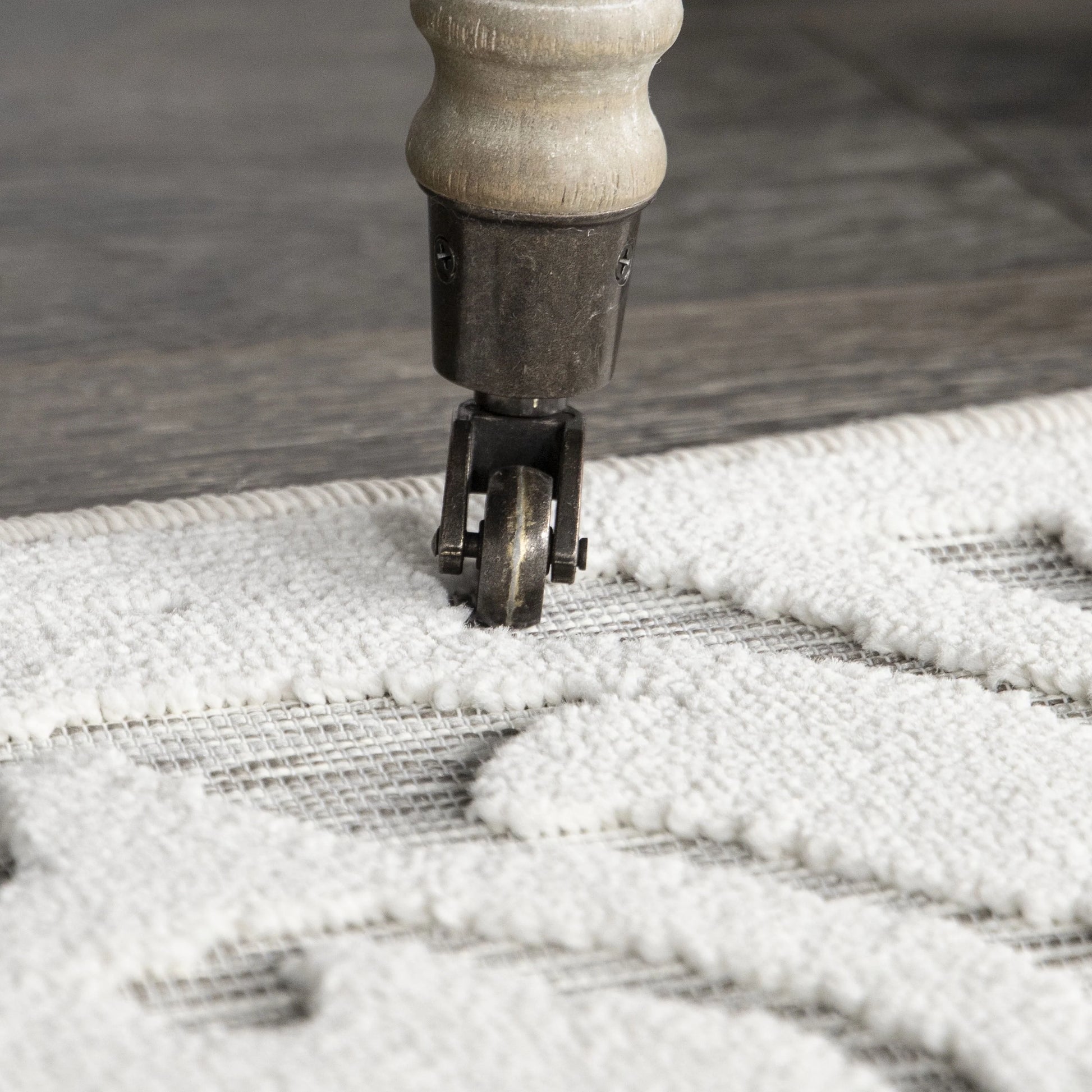 My Texas House Lady Bird, Modern Farmhouse, Damask, Indoor Outdoor Area Rug, Natural Gray, 5'3" x 7'6"
