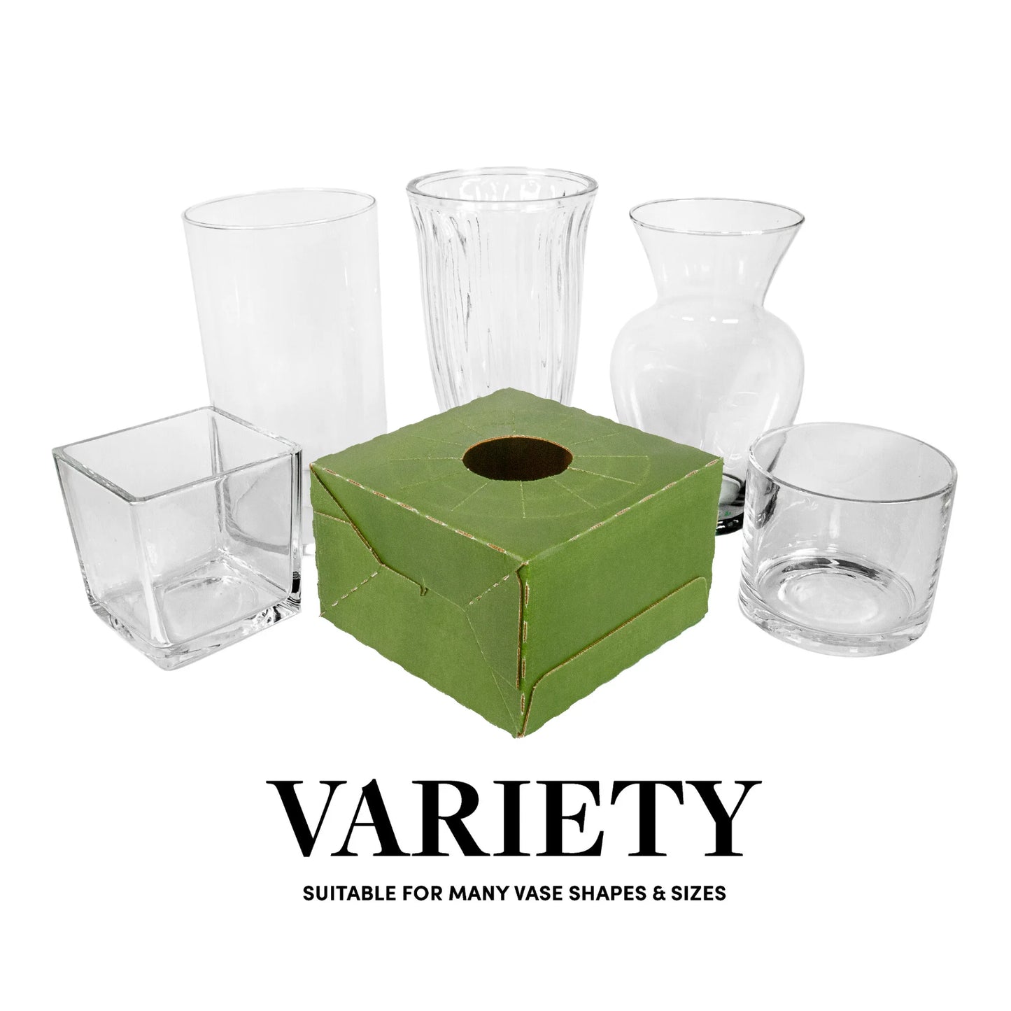 Holiday Designs - Pop-Up Florist Delivery Box, Heavy Duty Corrugated Cardboard Vase Boxes for Secure Floral Arrangements During Transport, 8 x 8 x 5 (Large - Bulk Case of 50)