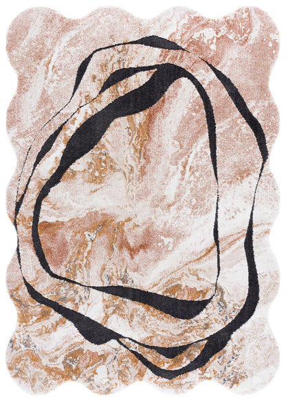 SAFAVIEH Contour Seanna Abstract Area Rug, Rust/Ivory, 8' x 10'