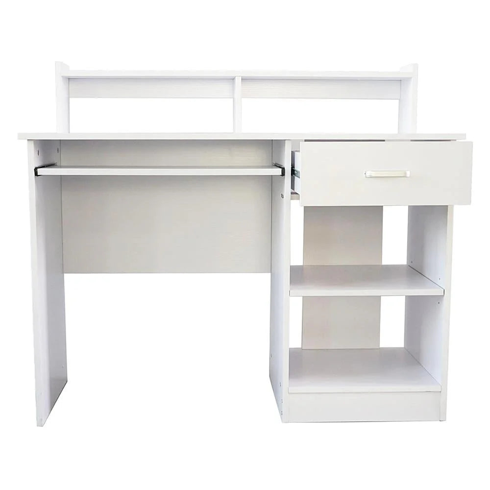 Winado Computer Desk Home Office Workstation Laptop Study Table with Drawer Keyboard Tray, White