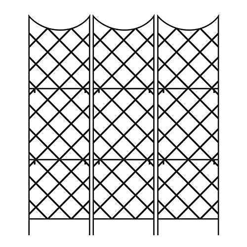 Panacea 89655 Giant Metal Trellis for Climbing Plants, Outdoor Garden Obelisk, Black, 108"H