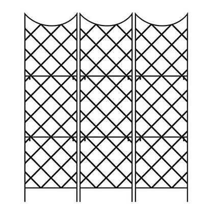 Panacea 89655 Giant Metal Trellis for Climbing Plants, Outdoor Garden Obelisk, Black, 108"H