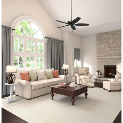 Hunter - Builder Indoor Ceiling Fan, 52-inch, Matte Black, Traditional-style, 3-speed WhisperWind Motor, 53243, for living rooms, bedrooms, home offices, kitchens