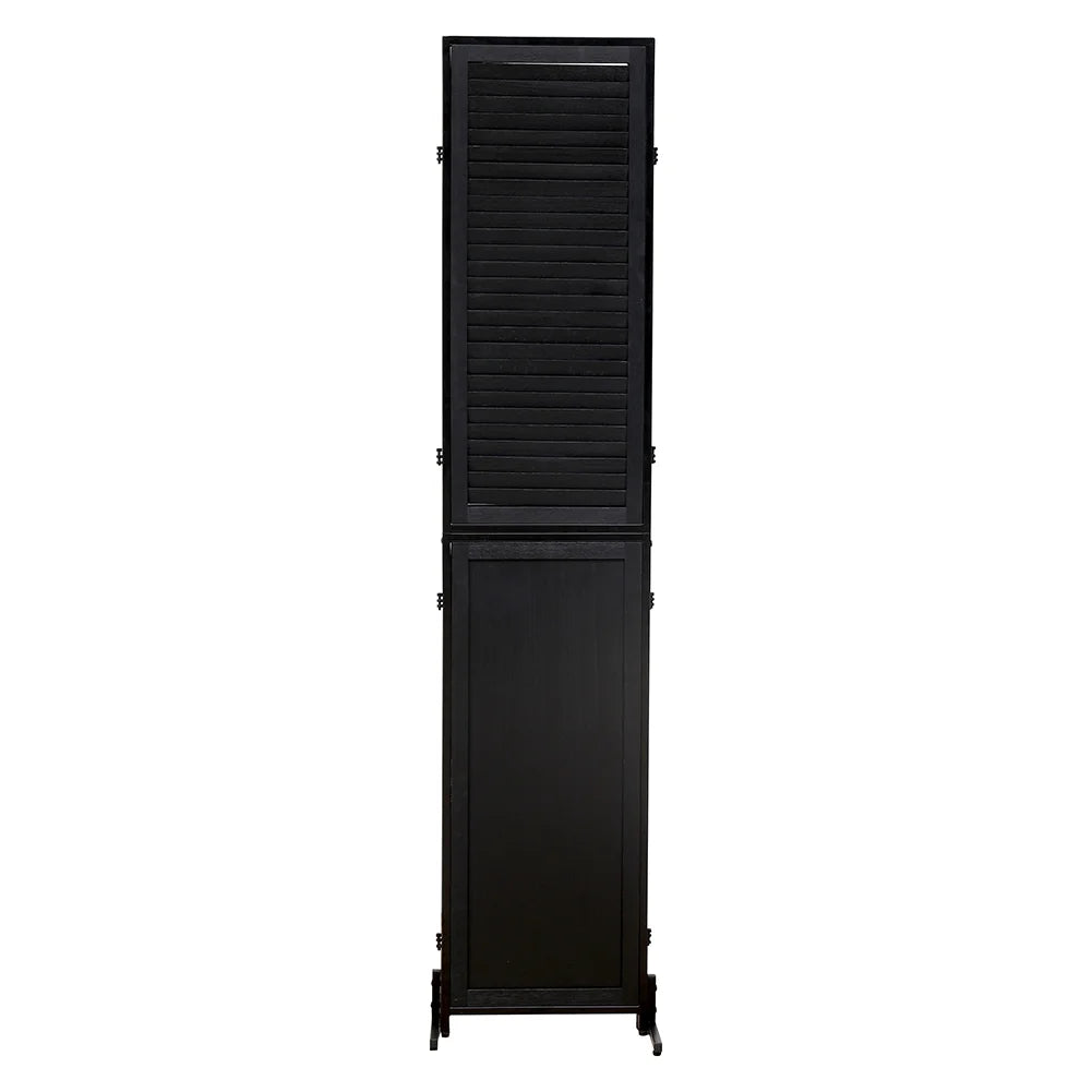 3 Panel Room Divider, Folding Privacy Screen, 5.9FT Heavy Duty Partition Wall Dividers Room Separator with Metal Frame, Freestanding Louvered Divider Screen for Home Office Restaurant Bedroom