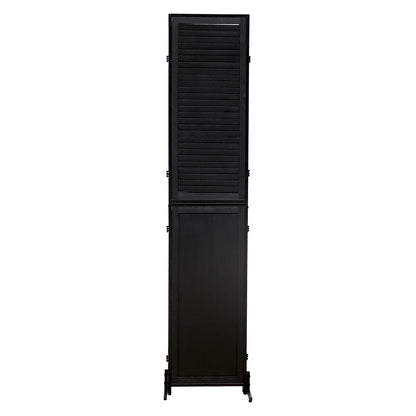 3 Panel Room Divider, Folding Privacy Screen, 5.9FT Heavy Duty Partition Wall Dividers Room Separator with Metal Frame, Freestanding Louvered Divider Screen for Home Office Restaurant Bedroom