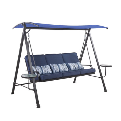 Garden Winds Replacement Canopy Top Cover Compatible with The Living Accents 20S6026B Swing True Navy Measures 78”L x 44”W