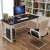 Hoffree 43 inch Computer Desk Home Writing Desk Office Furniture Computer Table Study Writing Table Workstation Modern Simple PC Desk for Small Spaces Home Office, Black