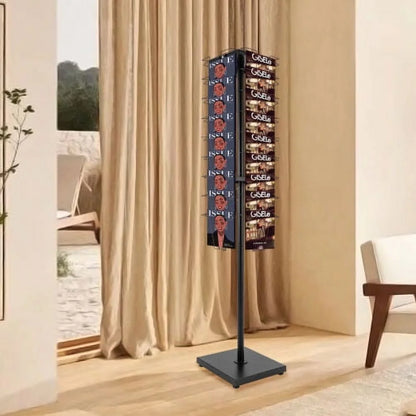 Modern Rotating Brochure Display Stand Detachable Magazine Rack With 36 Pockets