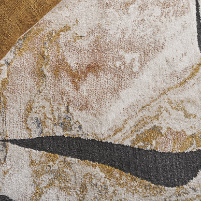 SAFAVIEH Contour Seanna Abstract Area Rug, Rust/Ivory, 8' x 10'